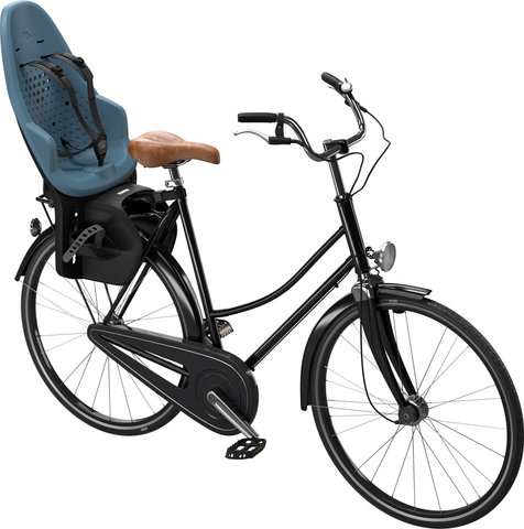 Thule Yepp 2 Maxi Kids Bike Seat for Pannier Rack Installation - aegean blue